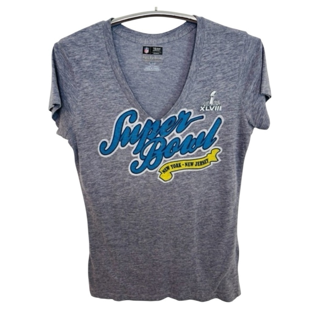 NFL SUPER BOWL XLVIII NEW YORK NEW JERSEY V-NECK, WOMENS L